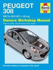 Peugeot 308 Petrol & Diesel (07 - 12) Haynes Repair Manual by Anon Book The
