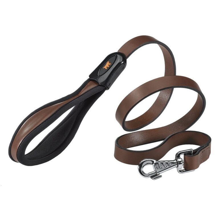 Ferplast Guinzaglio per Cani Guinzaglio pelle maniglia imbottita cani cane due misure GIOTTO BROWN G
