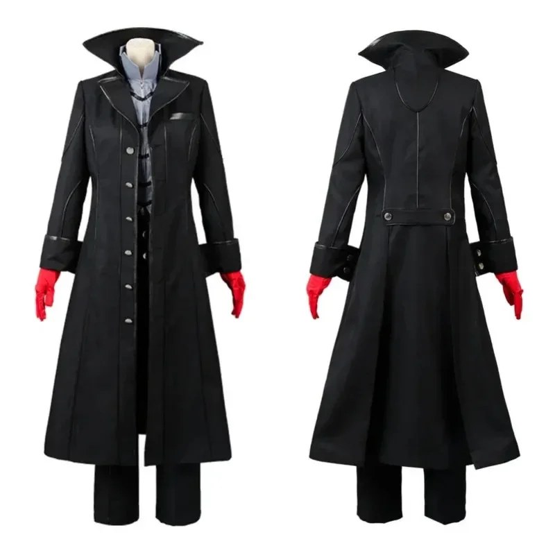 Costume cosplay Persona 5 Joker Personaggio protagonista Costume cosplay eroe con guanti rossi Uomini adulti Halloween ujfj