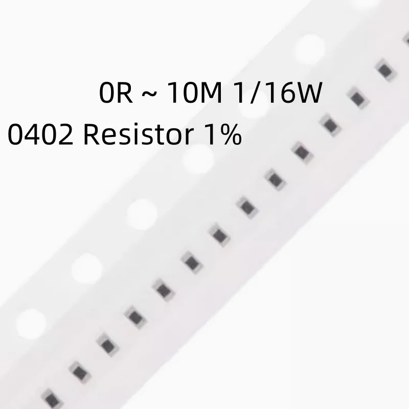 Resistore SMD 100 pezzi 1% 0402 0R ~ 10M 1/16W 0,1 1 10 22 100 150 220 330 ohm 1K 2,2K 4,7K 10K 100K 1R 10R 100R 150R 220R 330R 1M