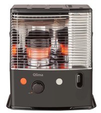 STUFA A COMBUSTIBILE LIQUIDO PORTATILE QLIMA "R 4224 S-TC-2" NERO 2,4 KW