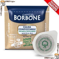 600 Cialde Filtro carta Caffè Borbone ESE 44mm Miscela Blu gratis