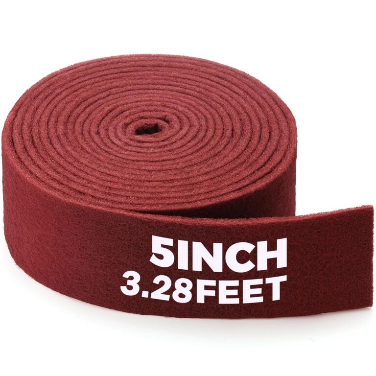 Rotolo di Spugna Abrasiva Universale Rosso Castagna 5 Pollici X 3,28 Piedi, Utilizzato per Pretrattamento Primer e Preparazione Superfici