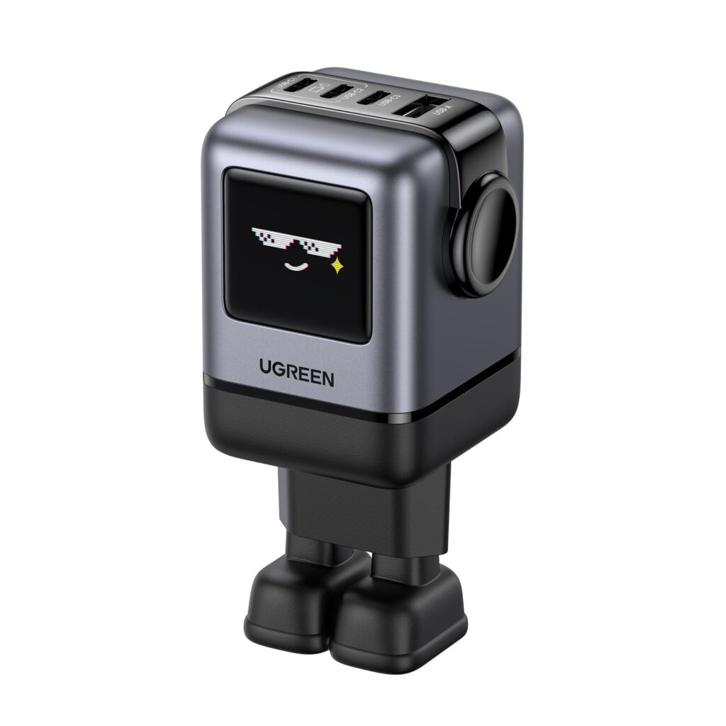 UGREEN Uno Caricatore USB C 100W GaN Presa da Muro Robot Carica Rapida | PD 3.0 PPS 45W Compatible con iPhone 17 Pro MAX Air 16 MacBook Air Pro Galaxy S26 S25 Pixel 10 Steam Deck