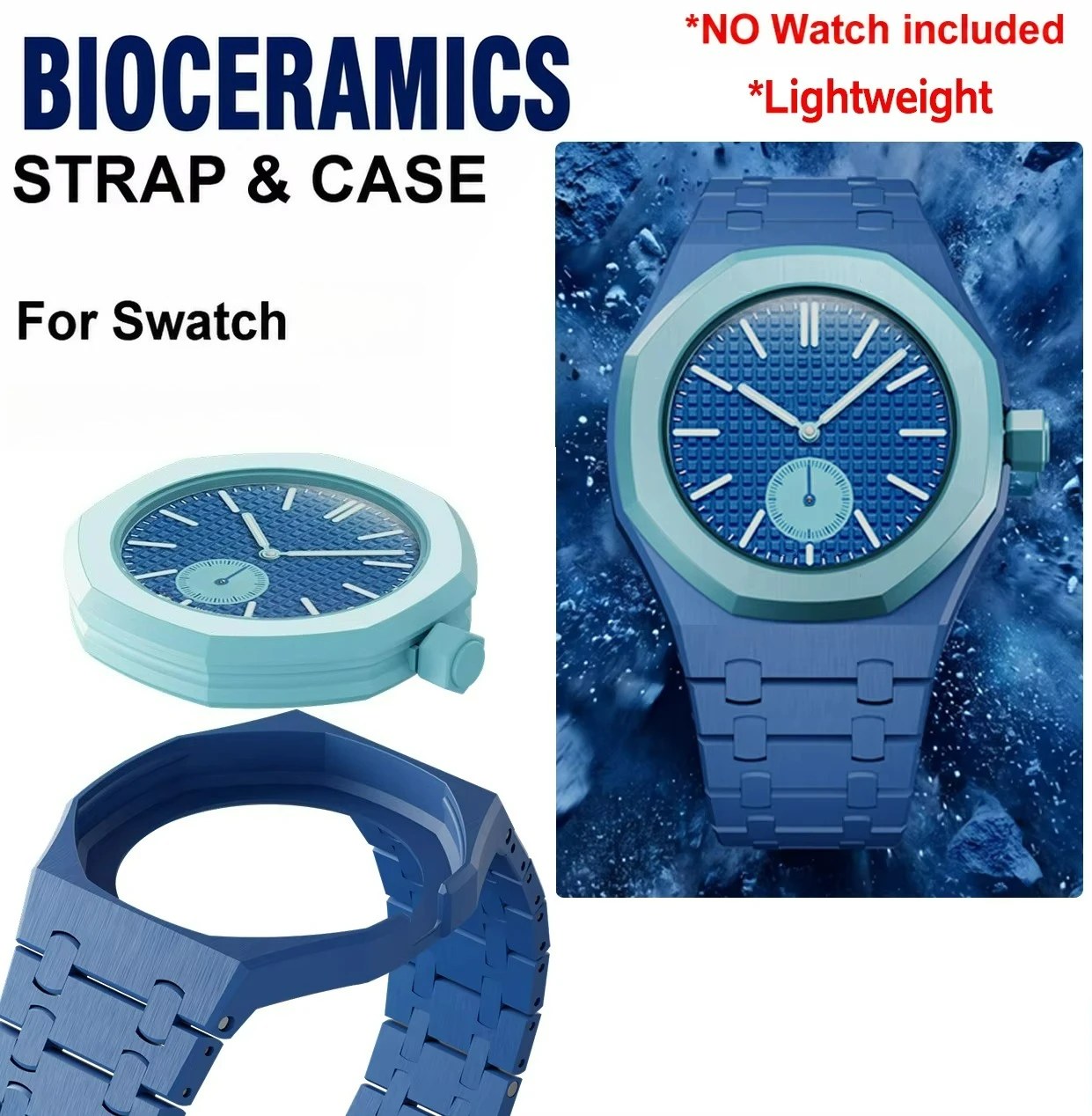 Kit di modifica in bioceramica leggera Soul Cool per cassa e cinturino di orologi Swatch, accessorio per trasformare orologi da tasca in orologi da polso.