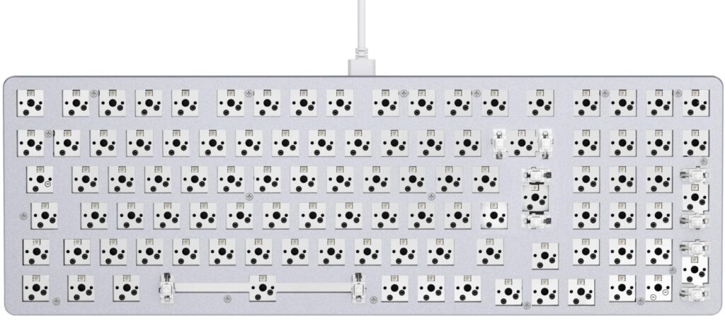 GLORIOUS Gaming GMMK 2 Full Size (96%) Barebones (endast chassi) – Chassi till mekaniskt gamingtangentbord, egen full storlek (96%), aluminium, anpassningsbart, RGB, Internationel…
