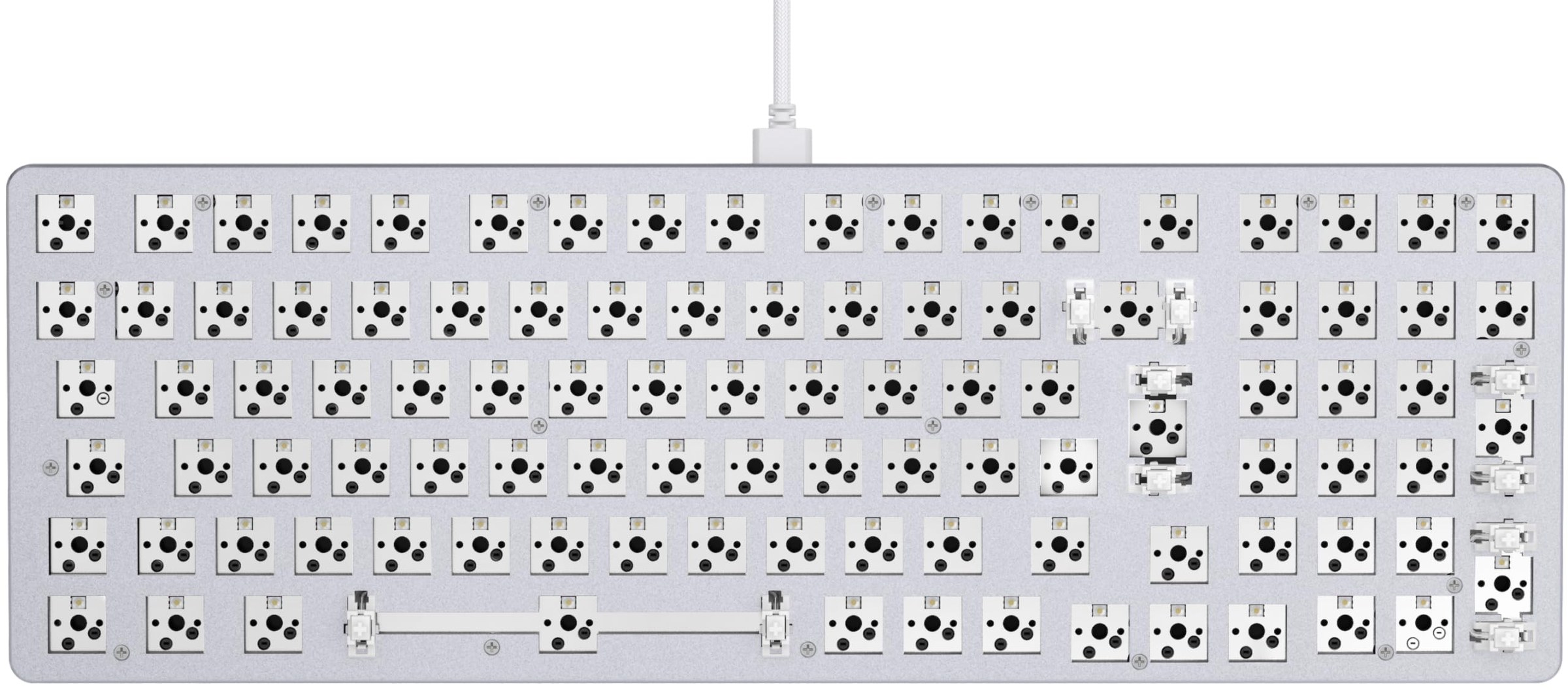 GLORIOUS Gaming GMMK 2 Full Size (96%) Barebones (endast chassi) – Chassi till mekaniskt gamingtangentbord, egen full storlek (96%), aluminium, anpassningsbart, RGB, Internationel…