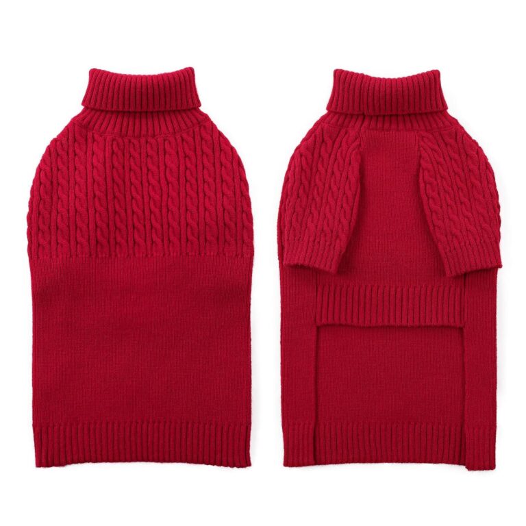 CITÉTOILE Maglione per Cani,Maglione per Cani Lavorato a Maglia per Cani di Piccola e Media Taglia,Cappotto per Cani Maglione Lavorato a Maglia a Collo Alto Lavabile,Cappotto Inve…
