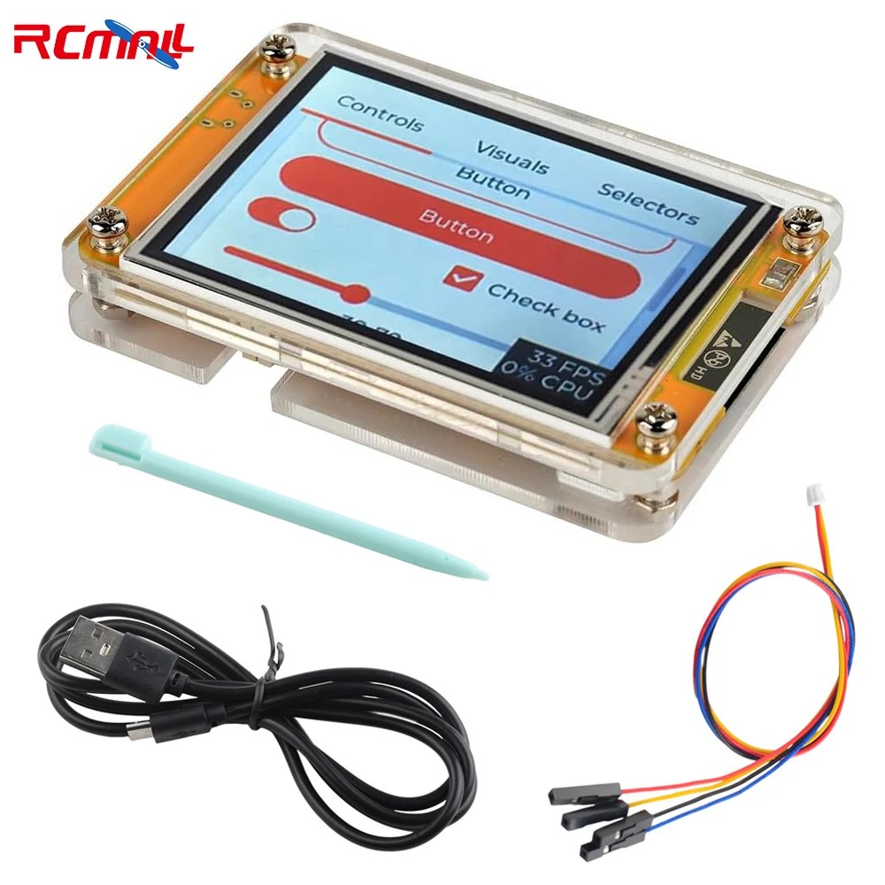 Display LCD TFT modulo ESP32 da 2,8 pollici con custodia in acrilico Touchscreen resistivo dual-core ESP32-2432S028R WIFI + BT 240X320 ILI9341