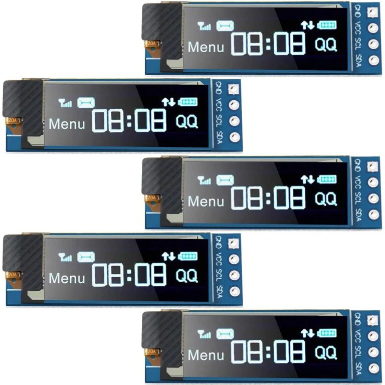 Modulo Display OLED da 0,91 Pollici Bianco/Blu, Schermo LCD LED 128X32 SSD1306 12832 0,91 IIC I2C Comunicazione per Arduino
