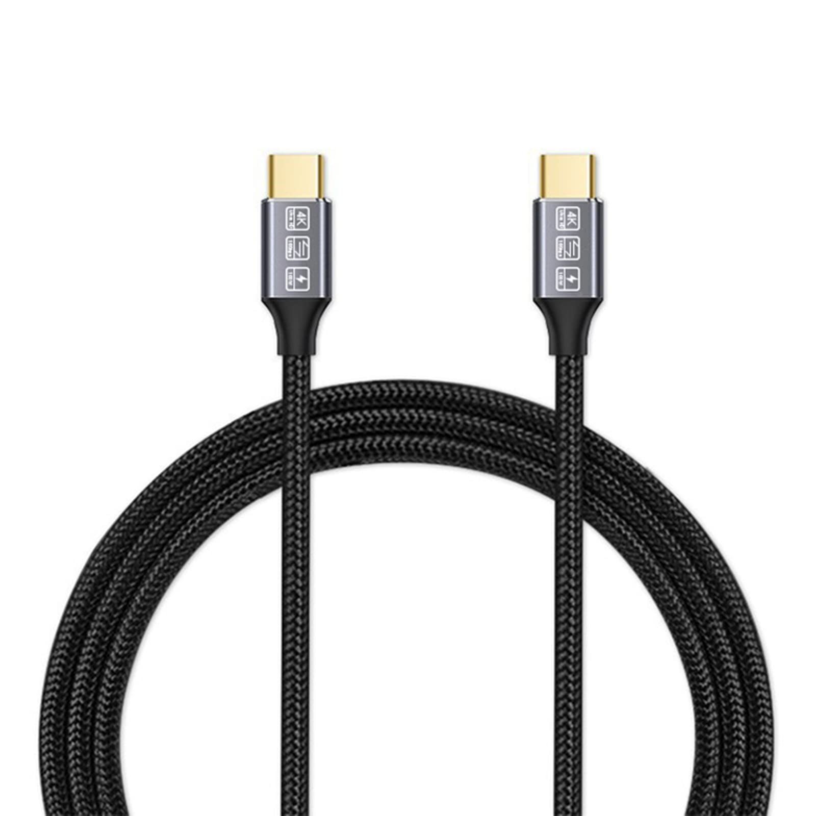 USB-C to USB-C 3.1 Gen2 Cable 10Gbps Data Transfer, 100W 20V/5A 3.3ft USB Type C PD Fast Charging Cable 4K Video Output Compatible with Thunderbolt 3, MacBook Pro, Galaxy S21 1M