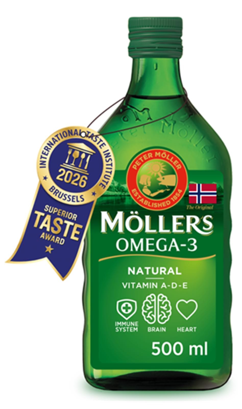 Moller’s ® | Olio di fegato di merluzzo Omega 3 | Integratori alimentari di omega-3 con EPA, DHA, vitamine A, D ed E | Superior Taste Award | Marchio esistente da 166 anni | Neutr…