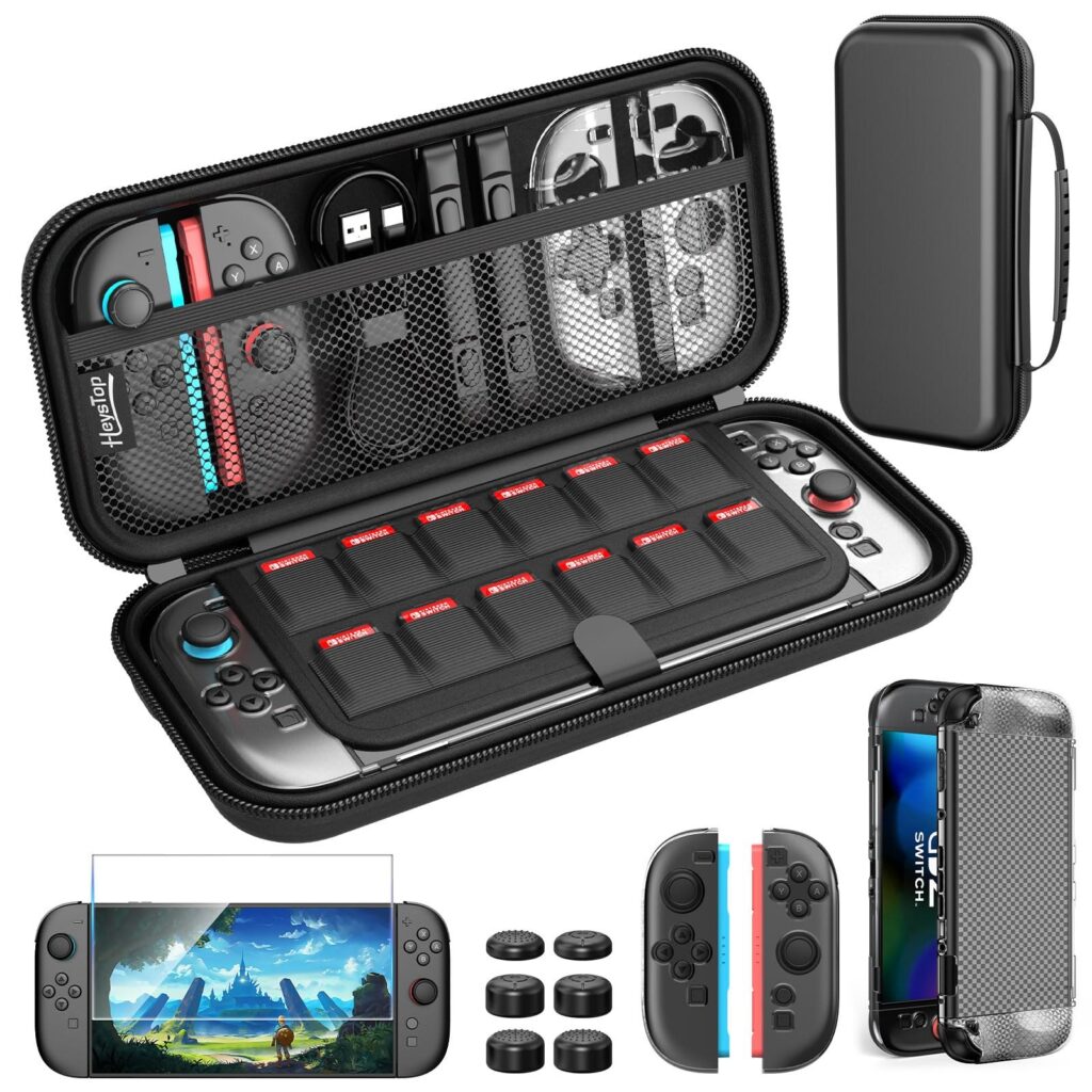HEYSTOP Custodie Protettive per Nintendo Switch 2 con Diversi Accessori | Kit Accessori con Custodia da Trasporto e Cover Protettiva per Nintendo Switch 2,con Pellicola Protettiva…