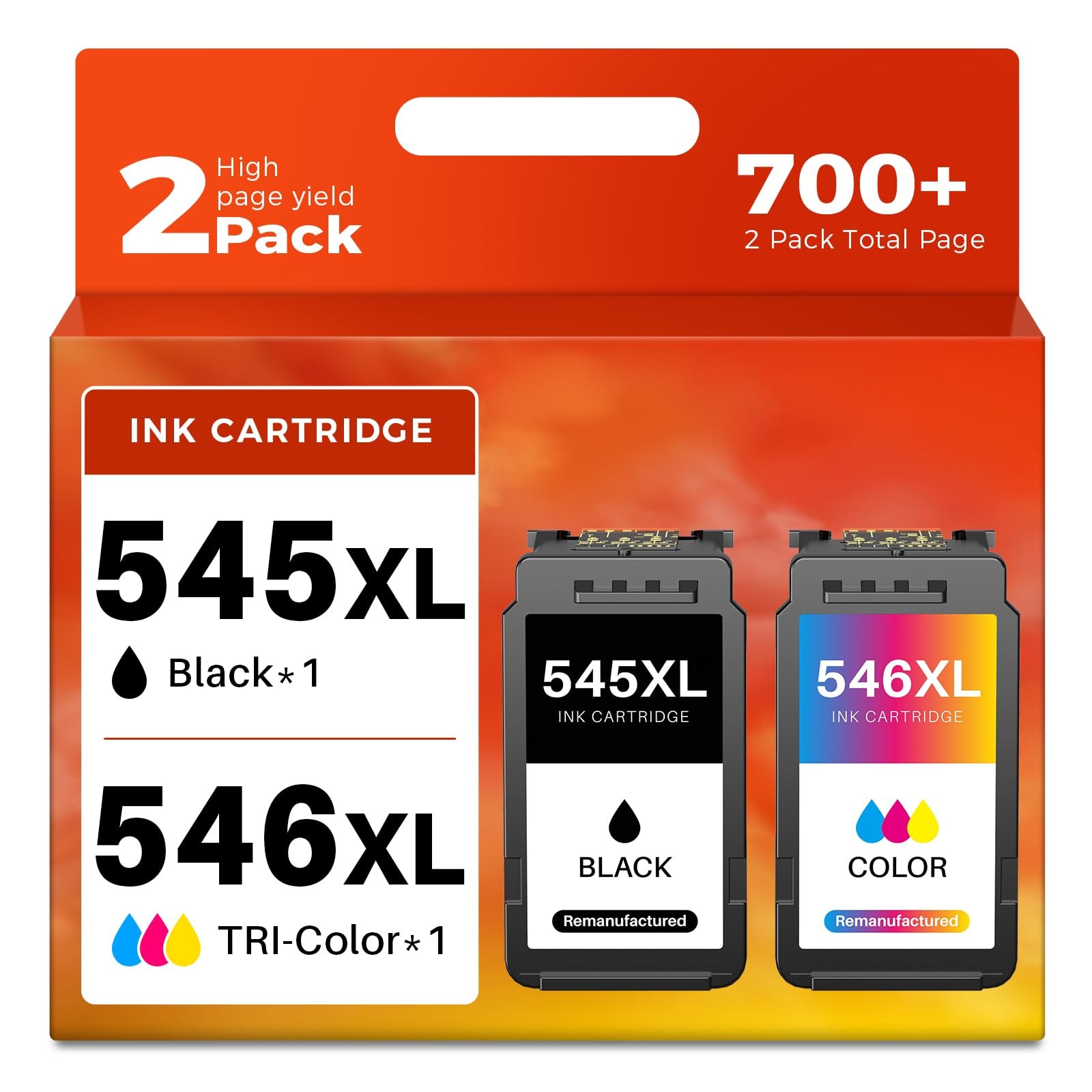 545XL 546XL compatibile Cartucce per Canon 545 546 XL Multipack TS3350 | per PG-545XL CL-546XL per TS3350 MG2550s TR4550 MX490 MX495 TS3150 TR4500 TS3351 TS3300 TR4600 TS3100 TS31…