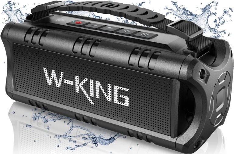 W-KING 60W MAX IPX6 Altoparlante Casse Bluetooth Potente Portatili Cantiere | Bassi Profondi, 30W Wireless Imperm. Cassa Robusto e Galleggiante e all'aperto Portatile, 24H, Scheda…