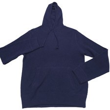Polo Ralph Lauren Cashmere Felpa con Cappuccio Uomo Blu Medio Lavabile Nuova con etichette