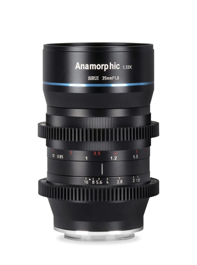 SIRUI 35 mm Obiettivo anamorfico F1.8 1,33X Obiettivo cinematografico APS-C per connettore M4/3 (SR-35M) per GH5, GH6, BMPCC, Blackmagic, Olympus