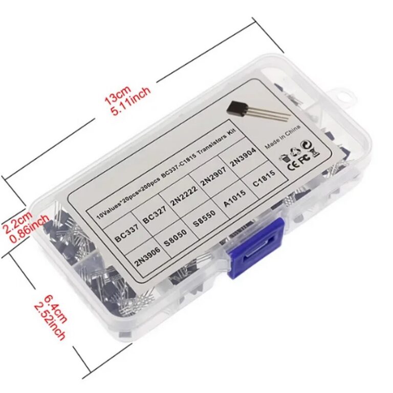 Kit transistor da 200 pezzi BC327 BC337 2N2222 2N2907 2N3904 2N3906 S8050 S8550 A1015 C1815 PNP/NPN 10 valori TO-92 Set di transistor