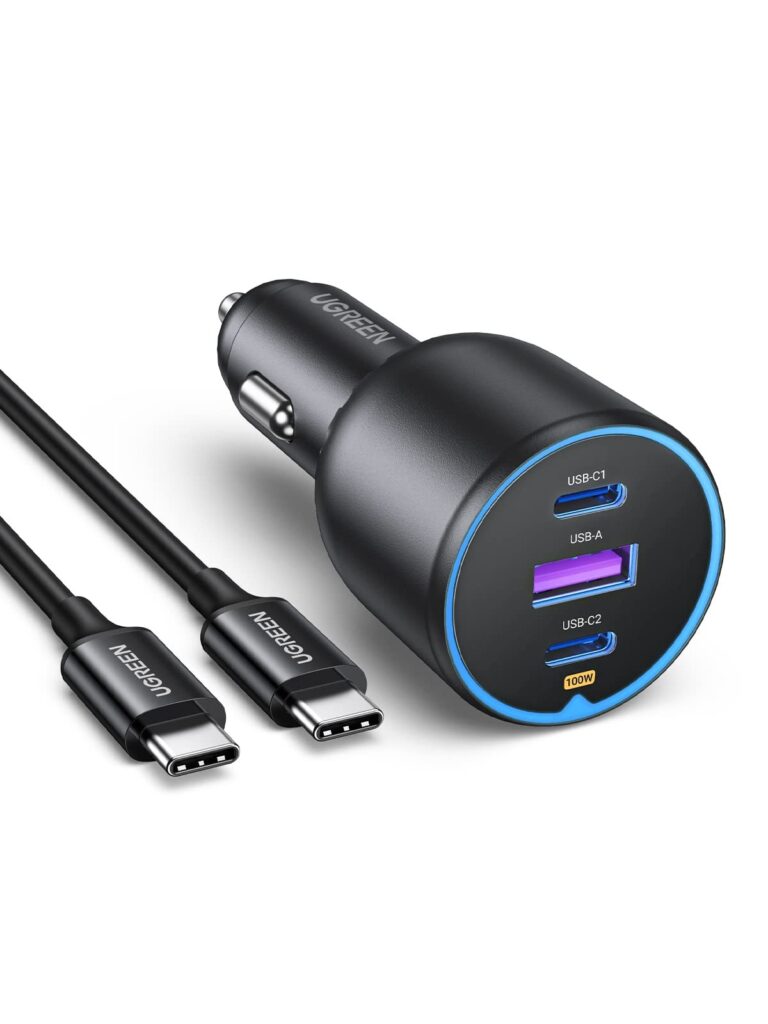 UGREEN 130W Caricatore Auto USB C 45W PPS Accendisigari USB C con Cavo 100W | PD QC 3.0 Caricabatterie Accendisigari Ricarica Rapida Compatibile con iPhone 18 Pro Max 17 16 15 Mac…