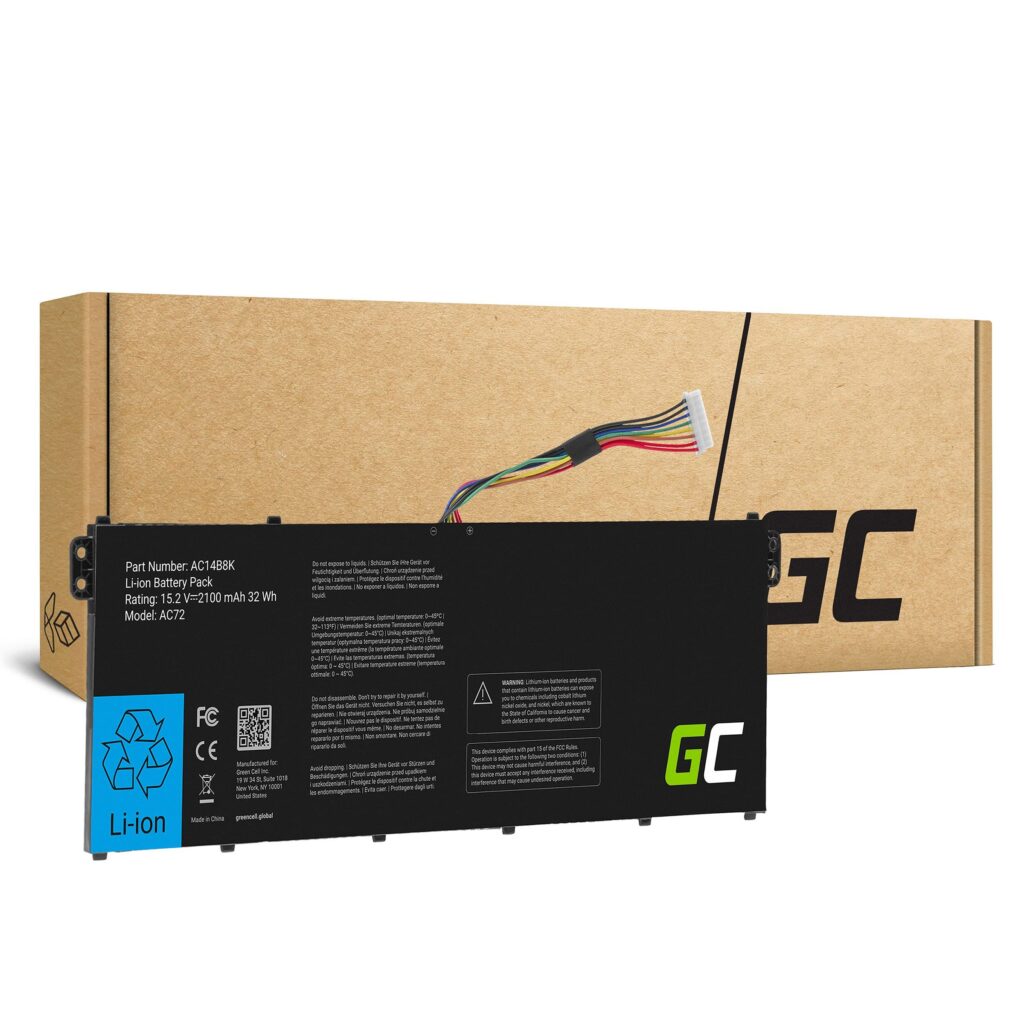 Green Cell® AC14B3K AC14B8K Batteria per Portatile Acer Aspire 5 A515 A515-41G A515-51 A515-51G A515-52G A515-52G A517-51 A517-51G 7 A715 A715-71G A715-72G A717 A717-71G (2200mAh…