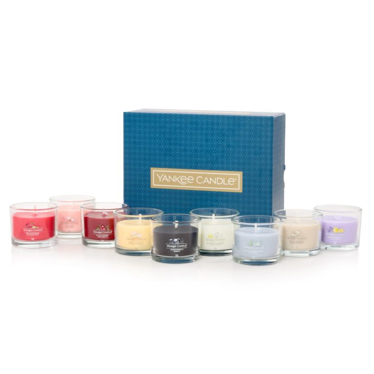 Yankee Candle Confezione regalo di candele profumate | Candele votive riempite | Mix di cera di miscela di soia | 9 pezzi | Regali perfetti per le donne