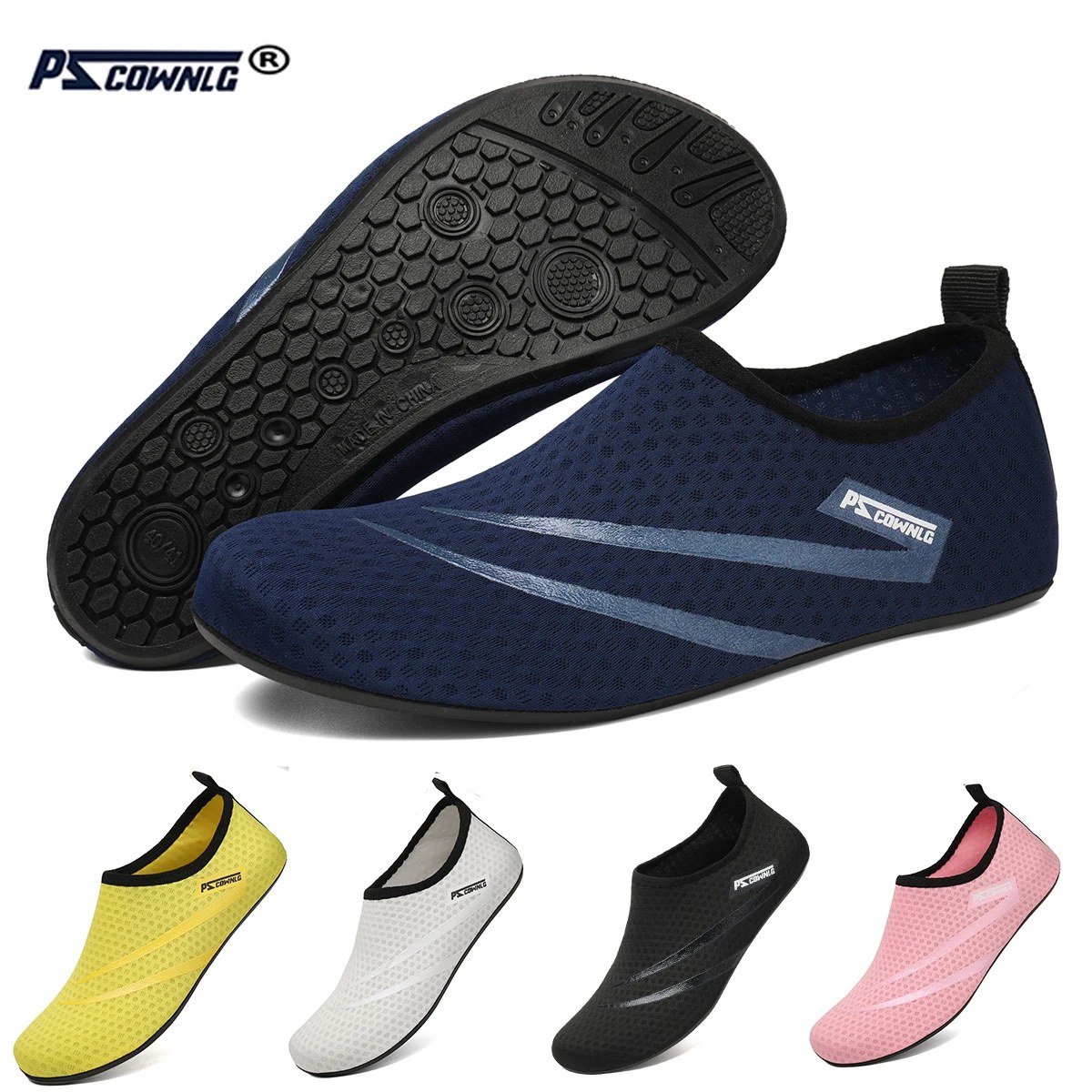 Scarpe da sub Donna Scarpe da acqua Uomo Spiaggia Nuoto Calzini per sport acquatici Sneaker a piedi nudi Fitness Danza Nuoto Surf Scarpa da snorkeling