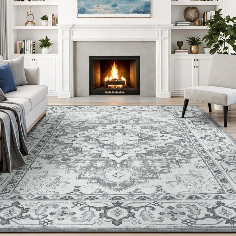 Terven Tappeto 160x230 Salotto Vintage Lavabile in Lavatrice Antiscivolo | Tappeto antiscivolo, a pelo basso, impermeabile, resistente, morbido, extra tappeto, per camera da letto…