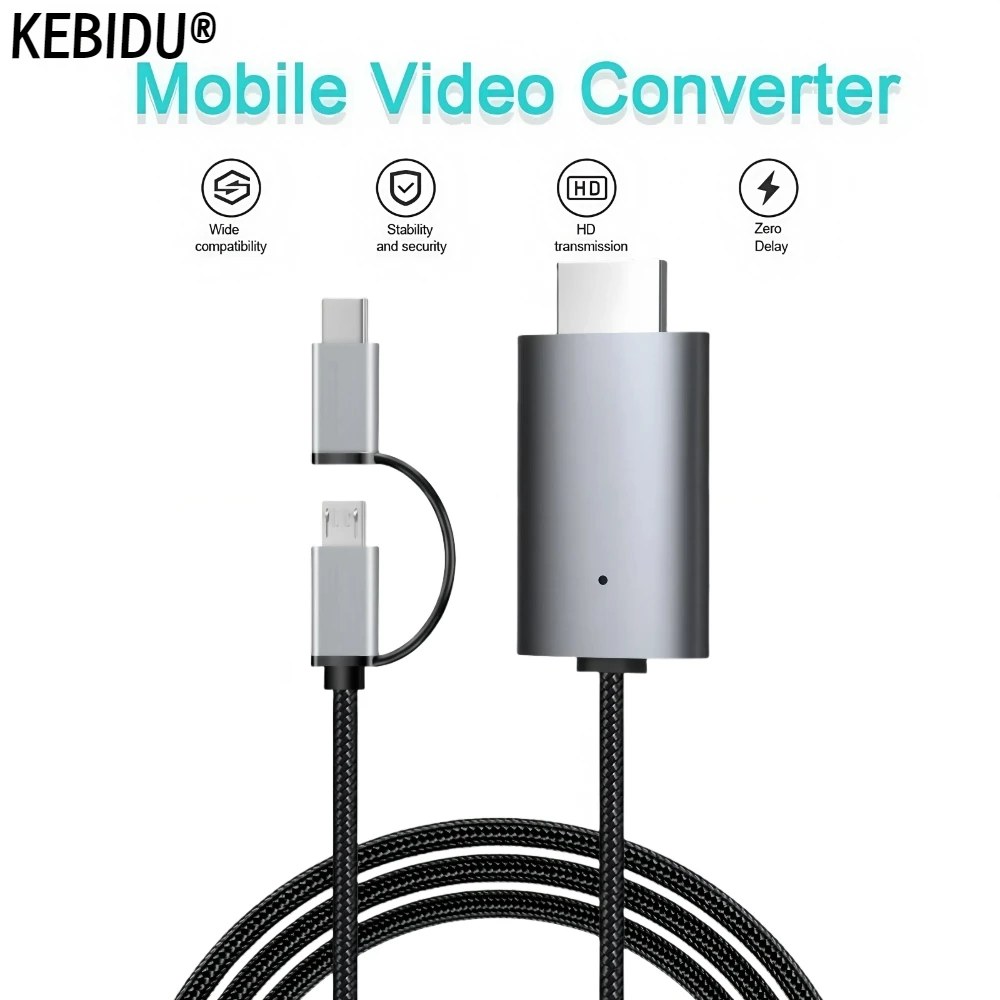 LD39 Wire HD Streaming Display TV Stick Dongle Cavo micro USB tipo C a HDMI Schermo mirroring per telefono Android Tablet a TV
