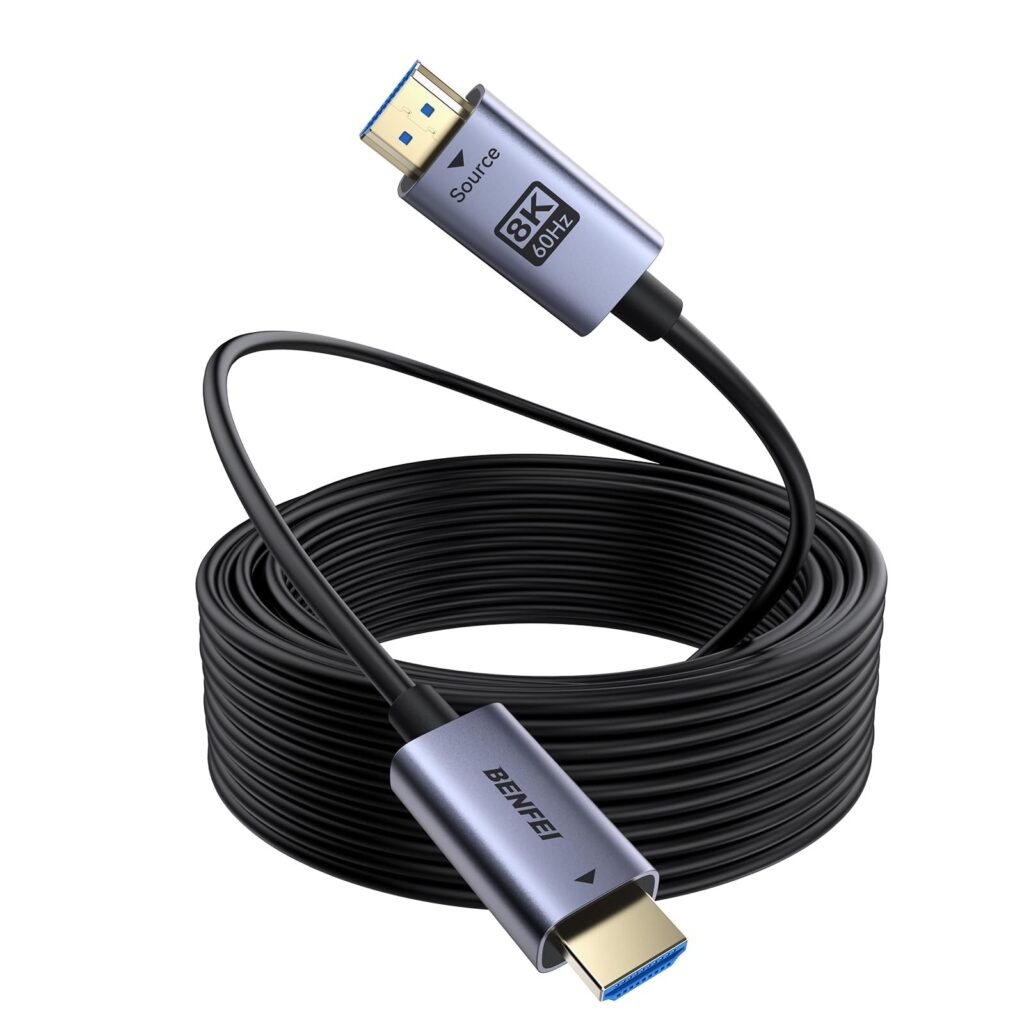 BENFEI cavo in fibra ottica 8K HDMI 2.1 da 30 metri - 8K@60Hz,48Gbps ad alta velocità,classificato CL3 per installazione a parete,con eARC/HDR dinamico/HDCP 2.3 - per PS5, Xbox, G…