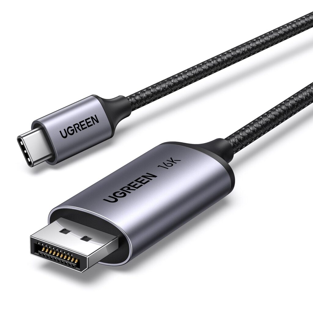UGREEN Cavo USB C a DisplayPort 2.1 16K 30Hz Thunderbolt 4 3 DP 1M | 8K 60Hz 4K 240Hz HDR VRR Compatibile con iPhone 18 Pro Max iPhone 17 Pro Max Air MacBook iPad Pro Air M1 Pro 8…