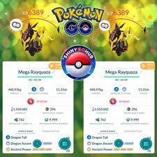 Shiny Mega Rayquaza ✨PTC A.C.C con polvere da 1 mil
