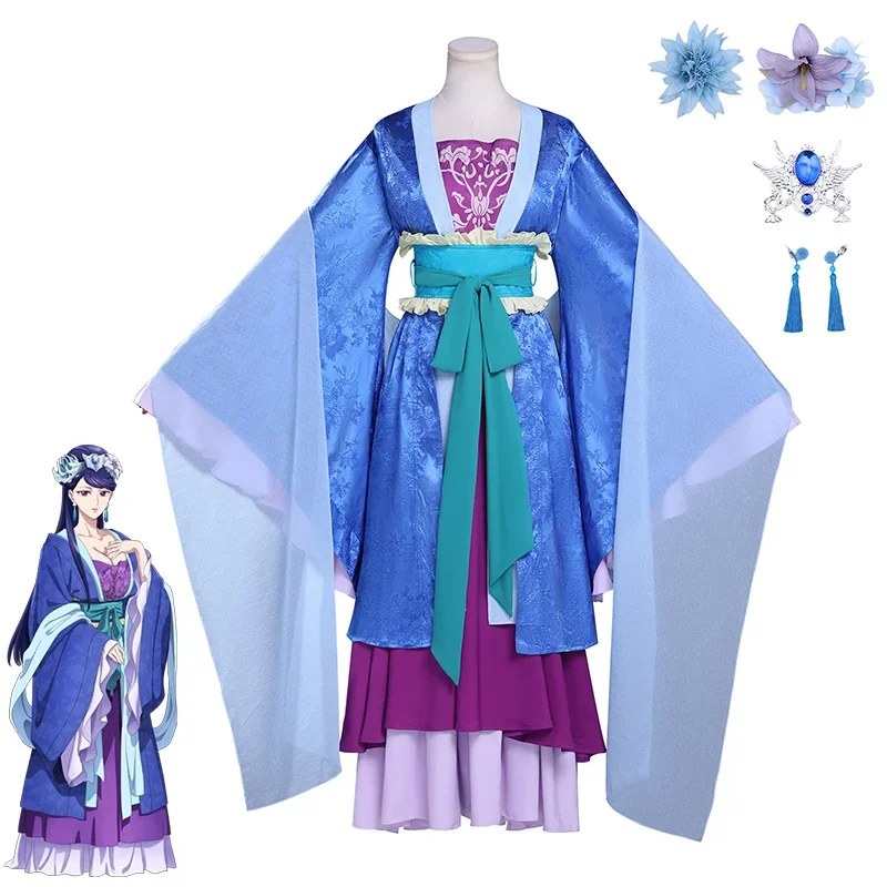 The Apothecary Diaries Wise Consort Lihua Costume Cosplay Uniforme di Carnevale Costumi Anime di Halloween Gioco per donne