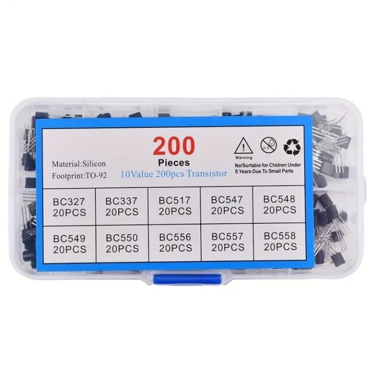 Kit di transistor elettronici TO-92 da 200 pezzi con scatola PNP/NPN 10 tipi BC327,BC337,BC517,BC547,BC548,BC549,BC550,BC556,BC557,BC558 Set