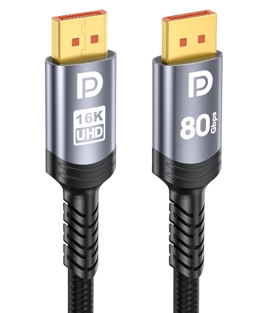 Sniokco 80Gbps Cavo DisplayPort 2.1 3 Metri 16K DP Cavo 16K@60Hz 8K@240Hz | Supports 4K@540Hz 360Hz 240Hz Compatible with HDR HDCP 2.3 DSC FreeSync G-Sync Monitor Graphics RTX 509…