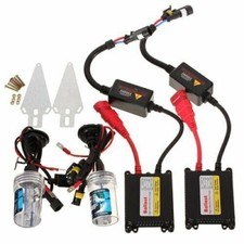 KIT FARI RICAMBIO HID XENON LIGHT ALLO XENO H7 6000K 55W LUCI LAMPADINE SLIM
