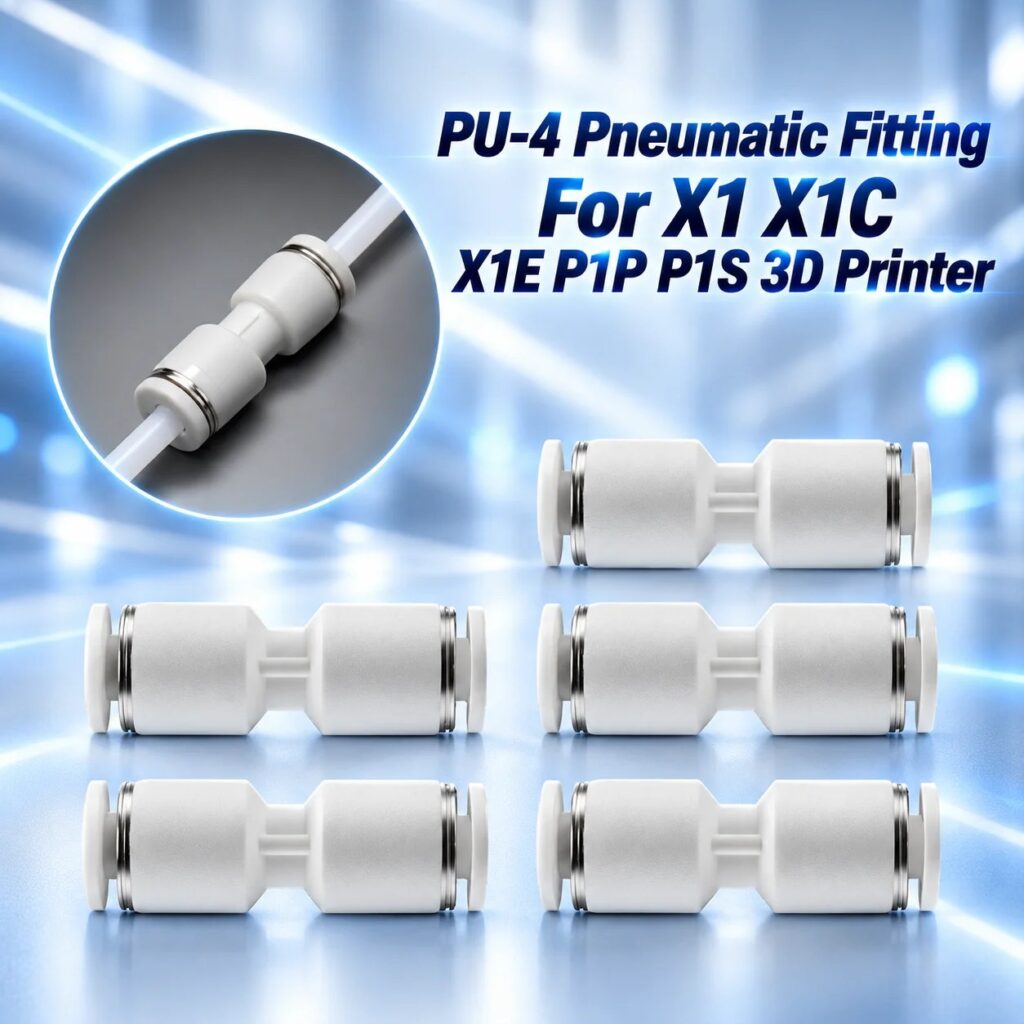 Connettore Pneumatico con Tubo in PTFE per Stampanti 3D Lab X1, X1C, X1E, P1P, P1S - Estrusore Filamento 1.75mm per Stampante 3D Bamboo