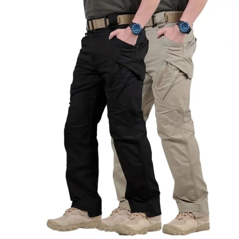 Pantaloni cargo impermeabili da uomo Pantaloni elastici tascabili multipli Pantaloni da jogging da esterno Pantaloni da trekking tattici taglie forti