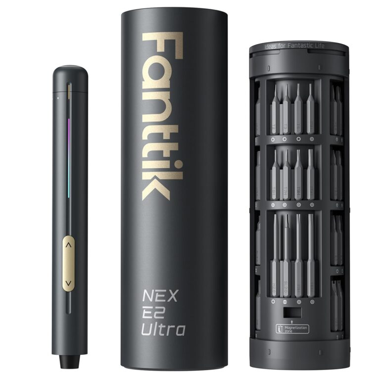 Fanttik E2 Ultra Cacciavite Elettrico di Precisione, 50 Punte, 0,6 N·m | Motore NeoPulse da 270 Giri/Min, 5 Livelli di Coppia, 50 Punte S2 e Custodia Magnetica RevoStor