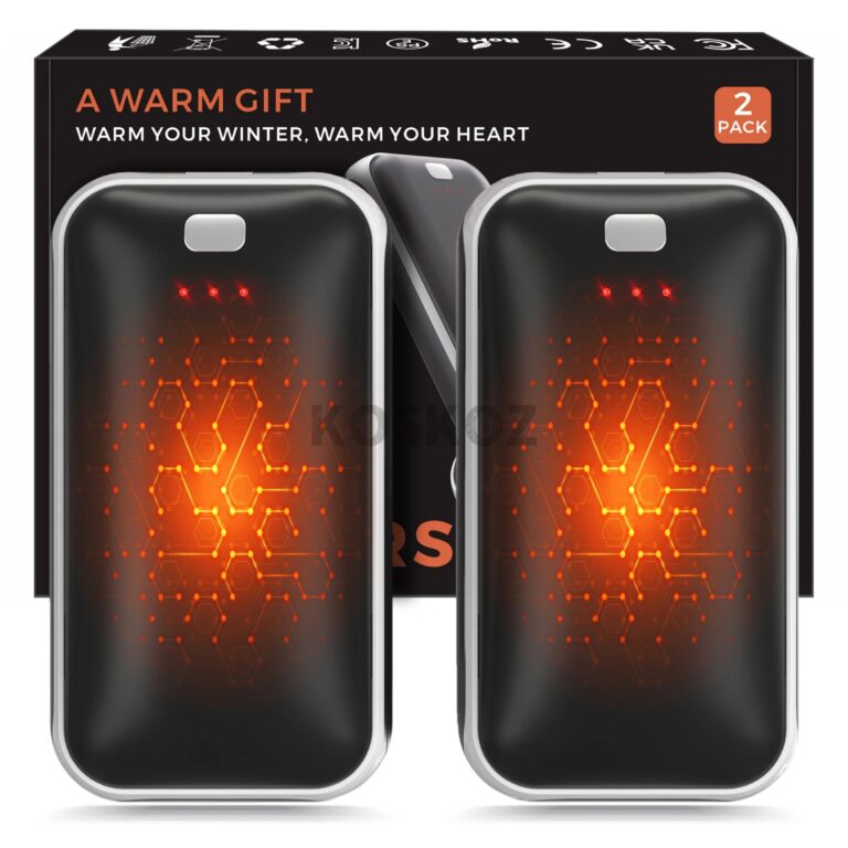 Scaldamani elettrici ricaricabili, confezione da 2, design compatto e tascabile, ricarica tramite USB-C, 3 livelli di calore, ideali per l’uso all’aperto e in campeggio.