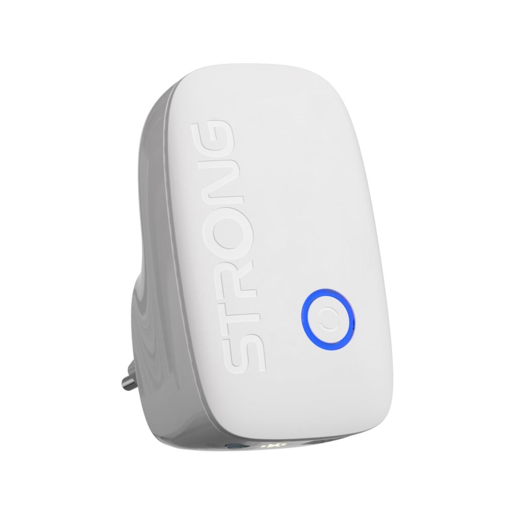 STRONG Ripetitore WiFi AC1200, Amplificatore WiFi Dual Band | 1200 Mbps, Dual Band, Ripetitore WiFi, Amplificatore WiFi, WPS, Porta LAN, Access Point, Streaming HD