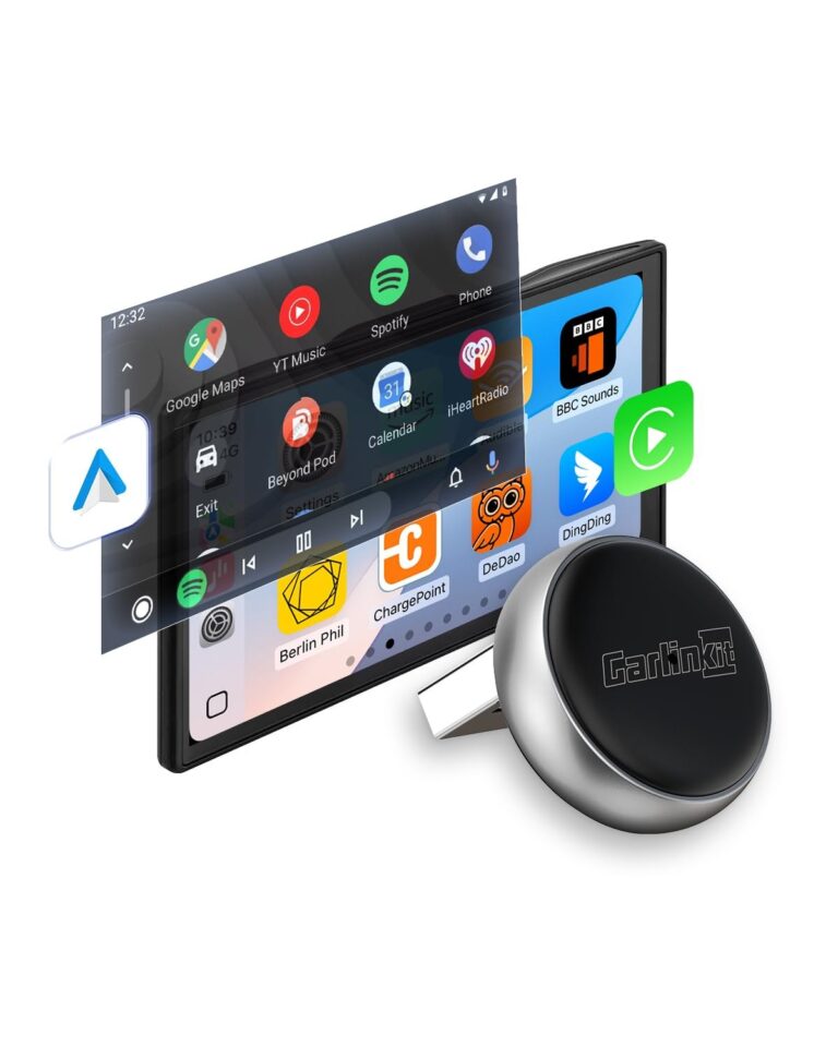 CarlinKit Adattatore wireless MINI-Ultra 3 - Converte CarPlay/Android Auto cablato in wireless, Plug-and-play, USB/Type-C, aggiornamento OTA