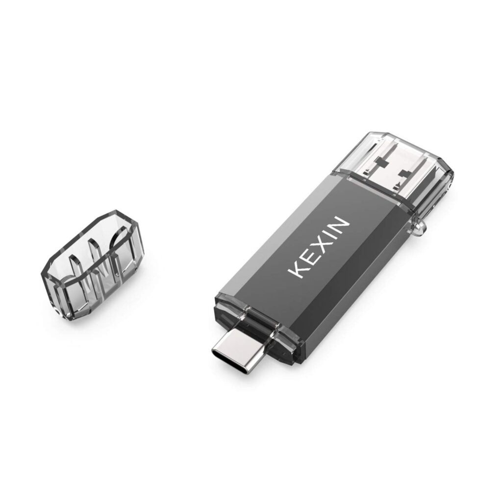 KEXIN 64 GB Chiavetta USB C 3.0 Dual OTG Tipo C Pendrive Memoria Stick Unità Flash Drive per PC Tablet Car TV Smartphone Nero