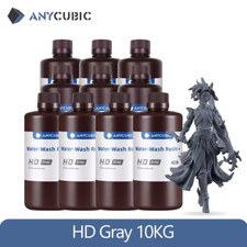 10KG ANYCUBIC HD Grigio Acqua Lavabile Resin 2.0 per LCD UV Resina Stampante 3D
