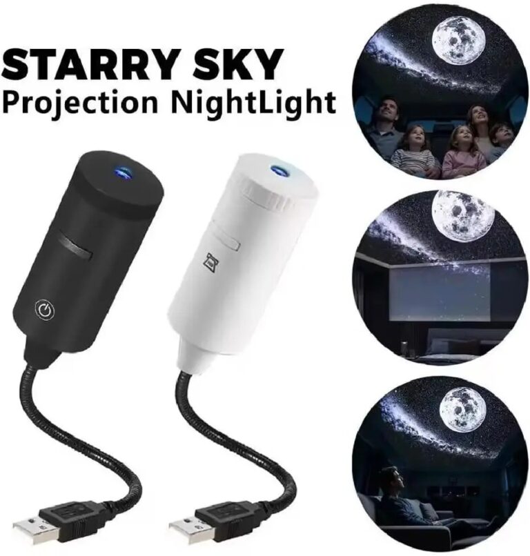 Lampada Proiettore Ambientale Galaxy Plug and Play con Motivi Variabili e Flessibile per Decorazione Casa, Ufficio e Auto