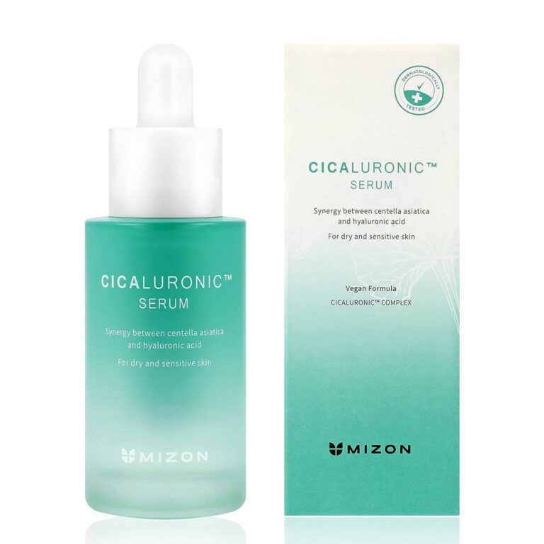 Mizon Siero Cicaluronico (30ml) Premium: Complesso Rinfrescante di 8 Tipi di Acido Ialuronico e 8 Varietà di Centella Asiatica, ingredienti vegani e naturali (Cicaluronic Serum)