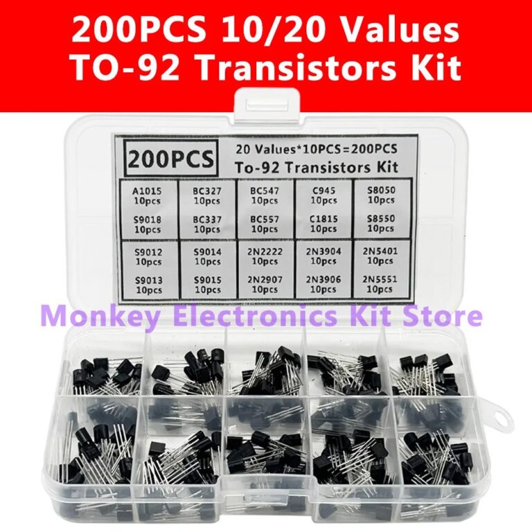 200 PZ/1 Set To-92 Kit Transistor di potenza bipolari A1015 BC327 BC337 C1815 S8050 S8850 2N2222 2N2907 2N3904 2N3906