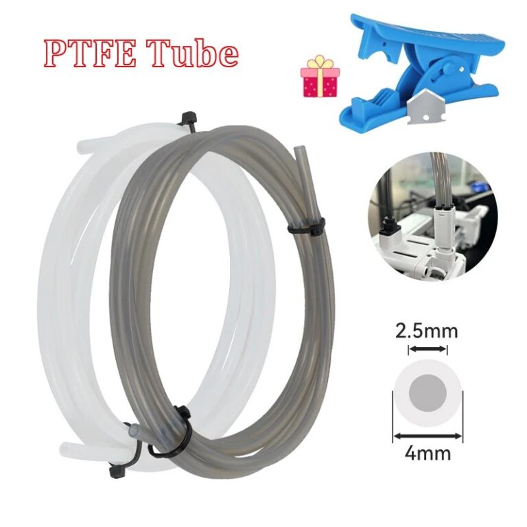 Per Bambu Lab Ptfe Tubo 2.5mm 4mm P1S P1P AMS A1 Mini Stampante 3D Teflonto Tubo X1C Bambulab Ptfe Connettore Bianco Grigio AMS LITE