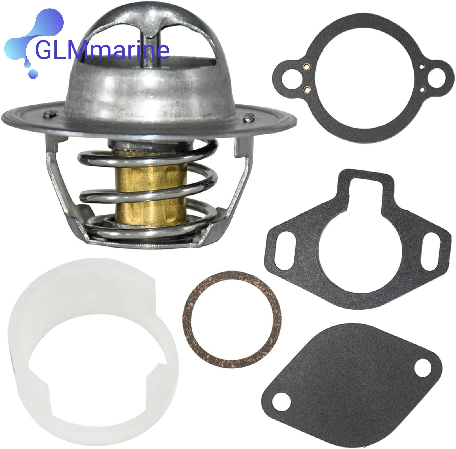 Kit termostato 160 ° con custodia in plastica 807252 Q5 per MerCruiser V6 V8 4.3L 5L 5.7L 7.4L 807252 T5 T5 807252 T8 18-3647