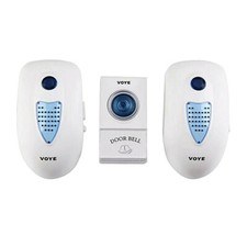 DOPPIO CAMPANELLO WIRELESS SENZA FILI con 2 ricevitore e 1 Pulsanti CASA UFFICIO