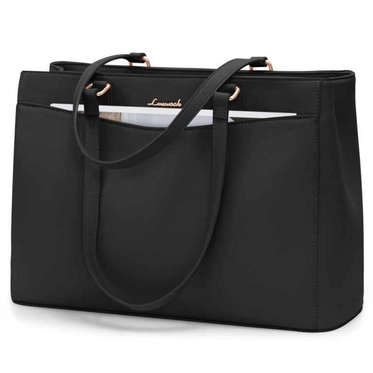 LOVEVOOK Borsa Donna Grande, PU Pelle Borse da Lavoro Università Tote Bag porta PC, Elegante Borsa Tracolla per Ufficio University Docente Scuola